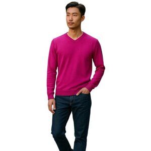 Alfani V Neck Sweater Pink Size S